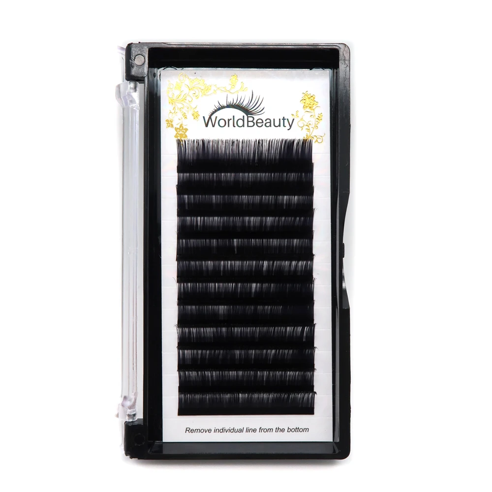 

Worldbeauty Lashes fast fan lash extensions easy fan, Natural black