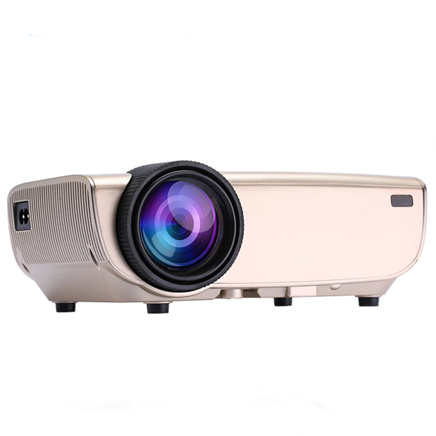 

iCoreworld portable mini projector GB18 WXGA 800x480 2200 Lumens smart mini portable for home theater support SD TF USB AV VGA