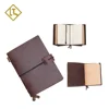 Logo embossed small and medium sizes refillable premium vintage full grain 100% crazy horse leather journal writing notebook