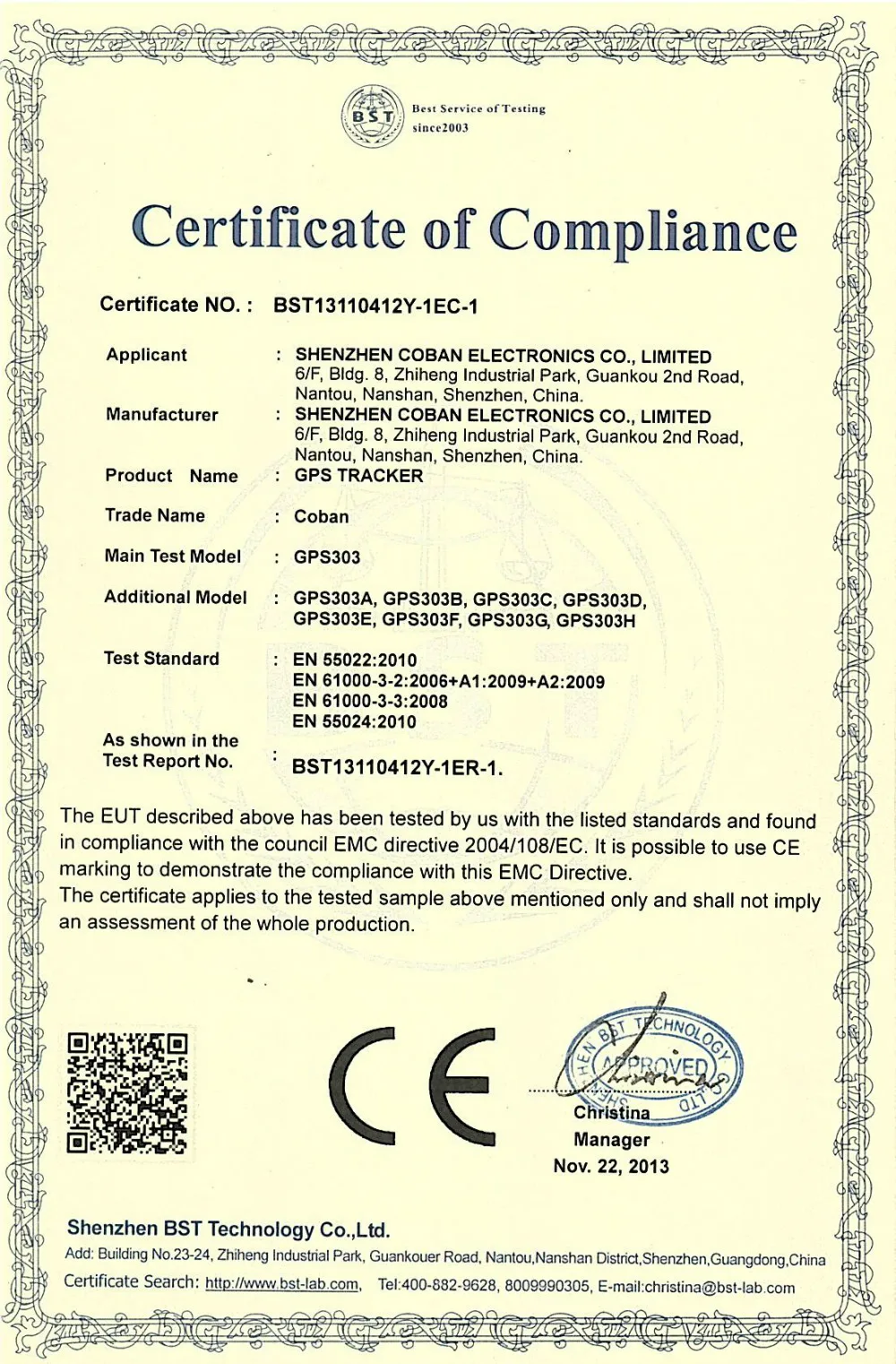 GPS303 CE