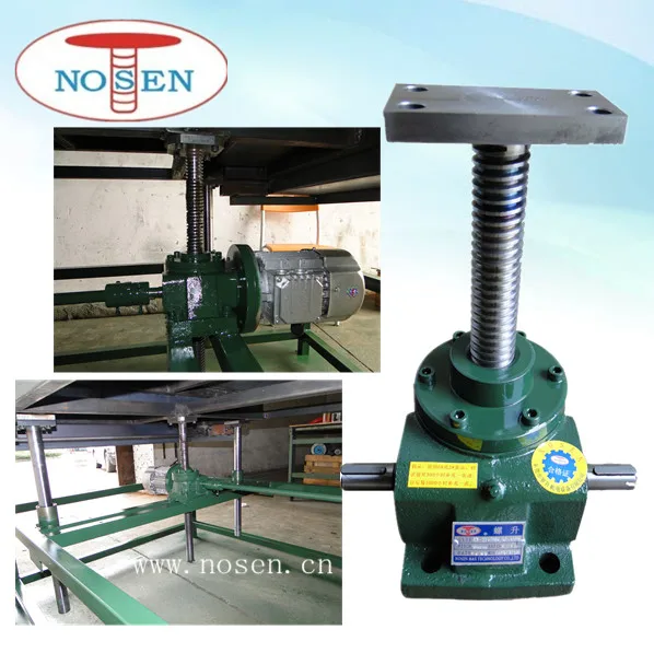 NOSEN anti-rotation worm gear screw jack with key for lifting motion 