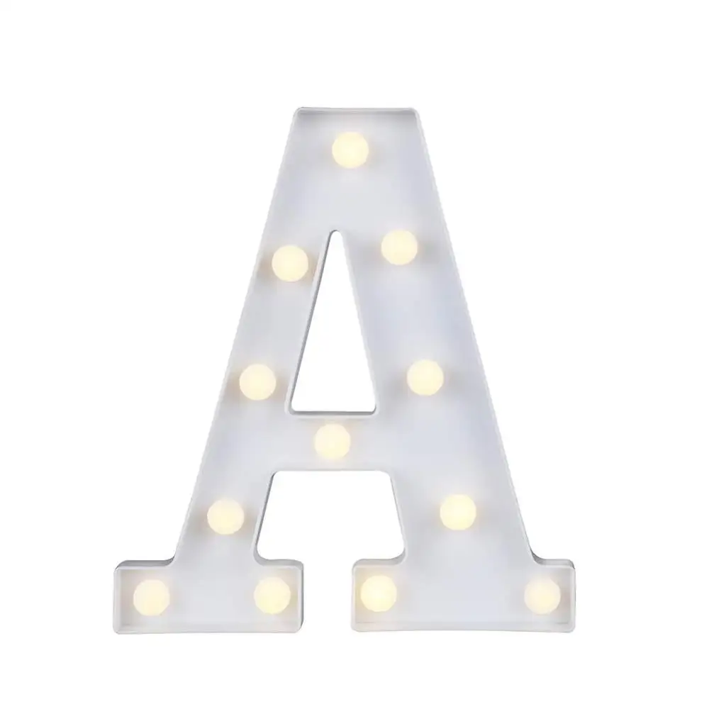LED Marquee Letter Lights Alphabet Light Up Sign Party Wedding Bar Decoration Battery Powered Christmas Night Light Lamp