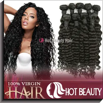 12 32 Black Hair Deep Weave Brazilian Deep Wave Curly Hair 3