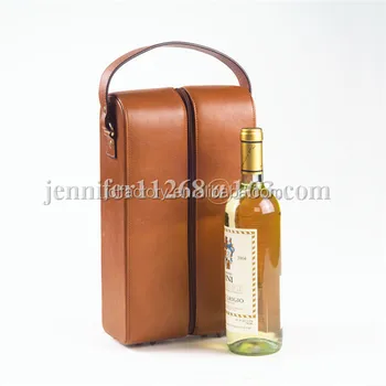 2 bottle leather wine carrier