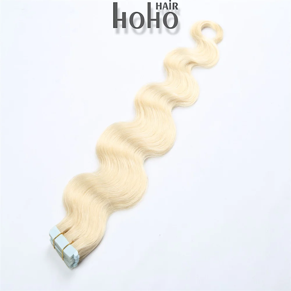 

100% remy human 18 inch blonde tape in human hair extensions, 35 colors available