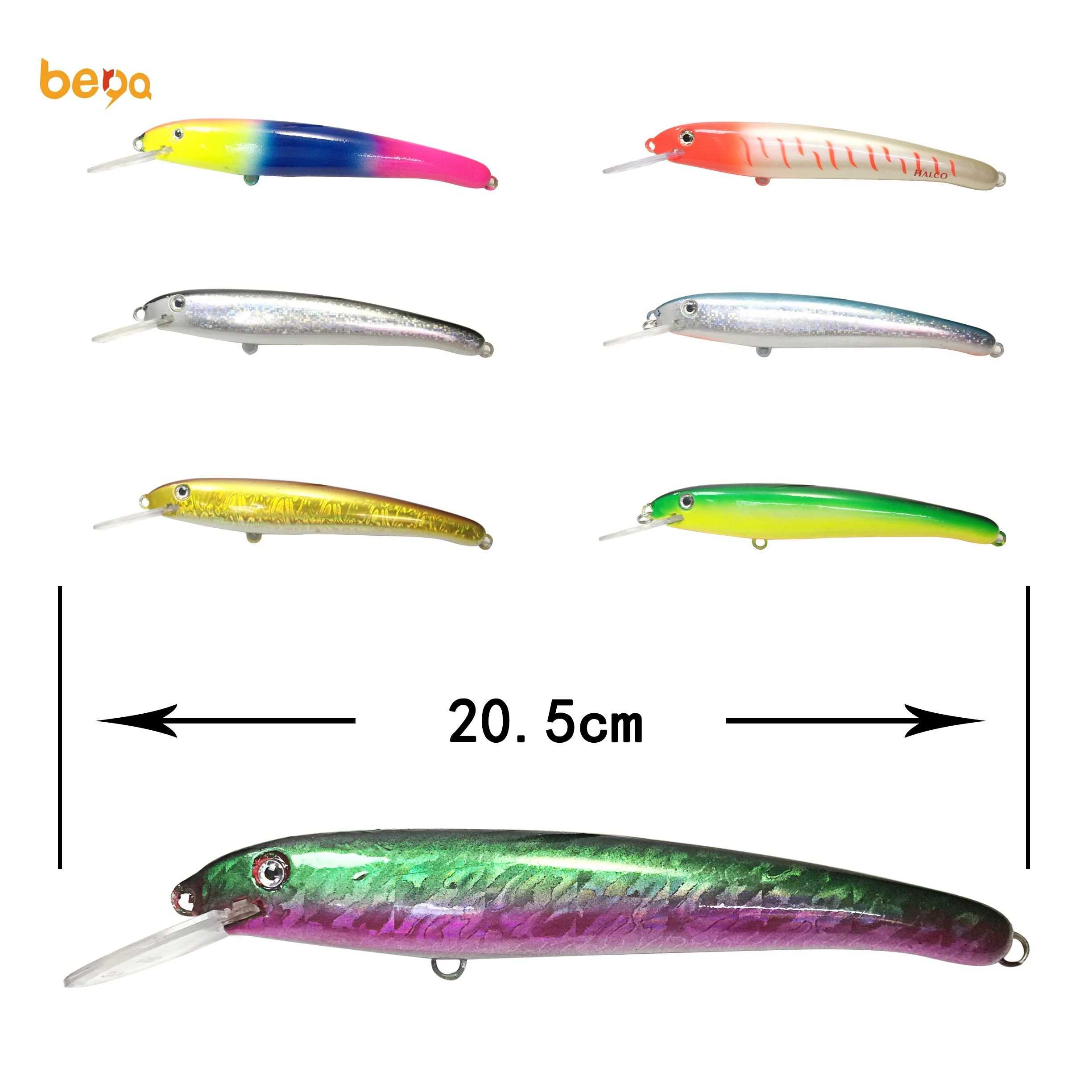 
20.5cm 70g Sinking plastic fishing luresminnow bait OEM Fishing Tackle bait big hard fishing lures 