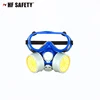 safety goggle and double cartridge chemical respirator group set
