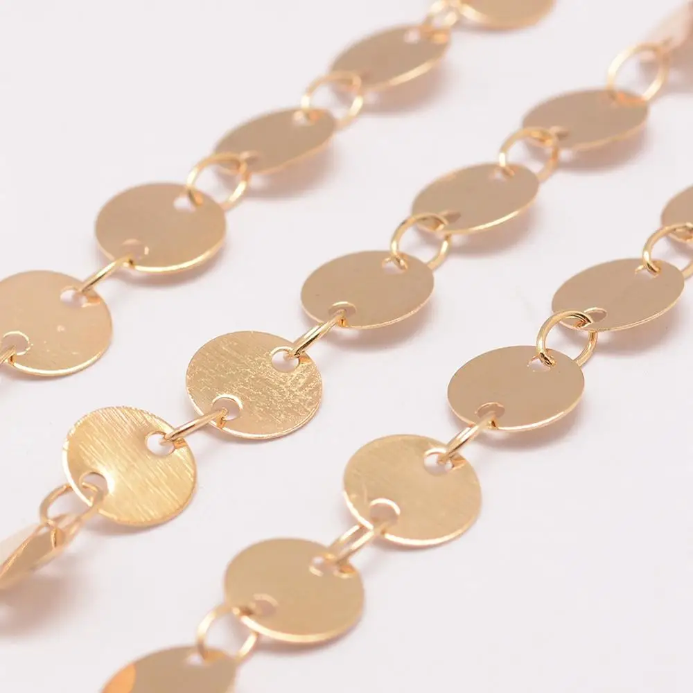 

PandaHall Rack Plating Brass Handmade 6mm Light Gold Chain