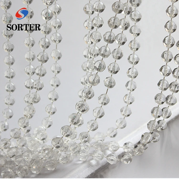 

Event and wedding decorative hanging 10mm acrylic clear crystal beads