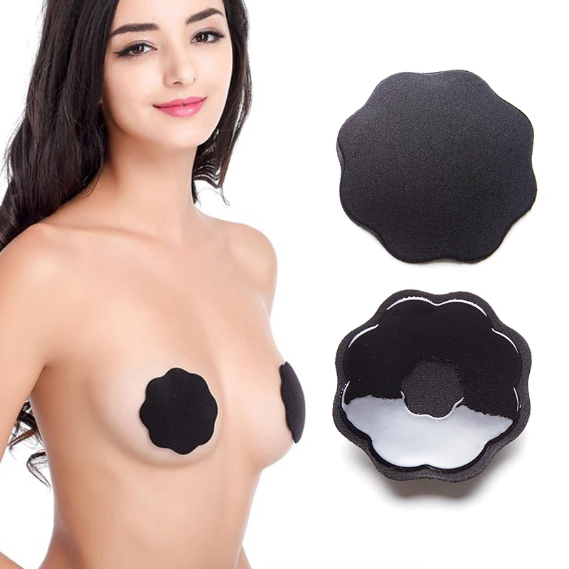 

Cute Sexy Girl Women Nude Self Adhesive Nipple Cover, Nude;black