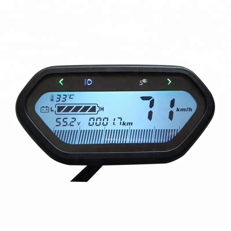 48V - 120V Electric Motorcycle / Scooter Speedometer / LCD Display for Universal Digital Car Speedometer