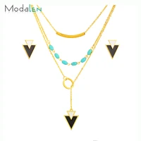 

Modalen Guangzhou Making Supply Necklace Woman 316l Hot Stainless Steel Jewelry Set