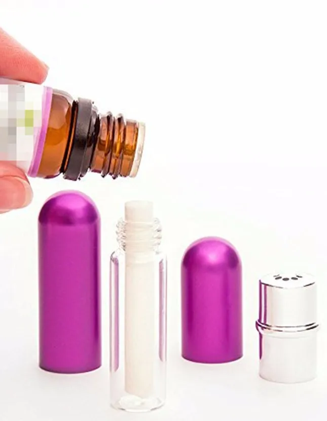 50pcs Essential Oil Aluminum Metal Nasal Inhaler Blank Aromatherapy