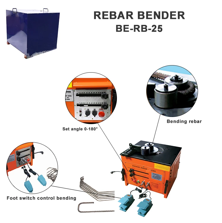 Berb25 Used Hydraulic Pipe 110v/220v Bender Electric Rebar Bender For