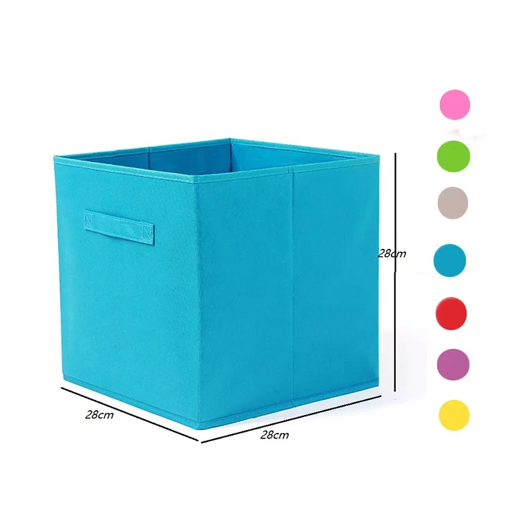 

Non-woven Foldable Fabric Basket Bin Collapsible Storage Container Cube for Nursery Toys Organizer Shelf Cabinet, Customized color