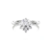 6 pointed prongs 925 sterling silver 1carat Round moissanite diamond solitaire ring