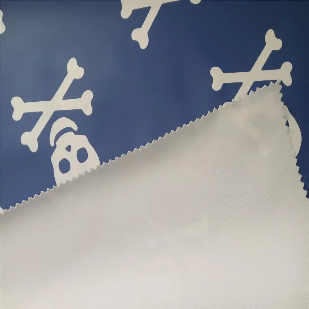 
New Skullcandy design blue color 100%Polyester Tear-Resistant and waterproof Release Paper woven fabric 