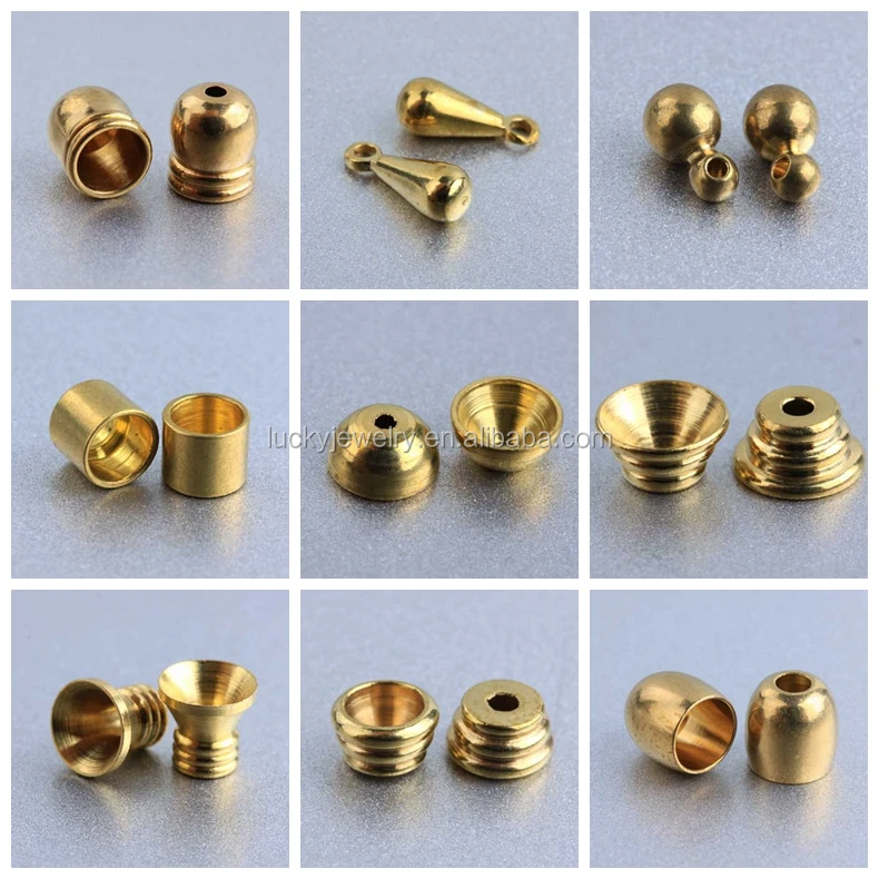 
2019 fashion custom engraved bracelet bead loose jewelry accessory metal brass laser custom logo beads for jewelry making 