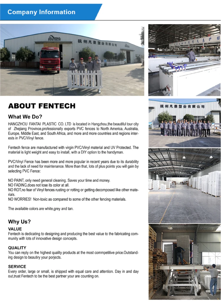 6x8 ft Flat Top White PVC Vinyl Plastic Privacy Fence Panels