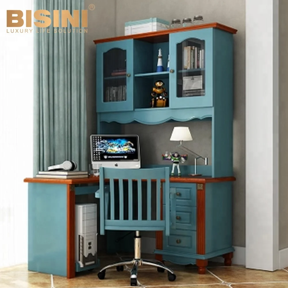 Bisini Kid Desk Furniture Solid Wood Book Stand Combination Bf07