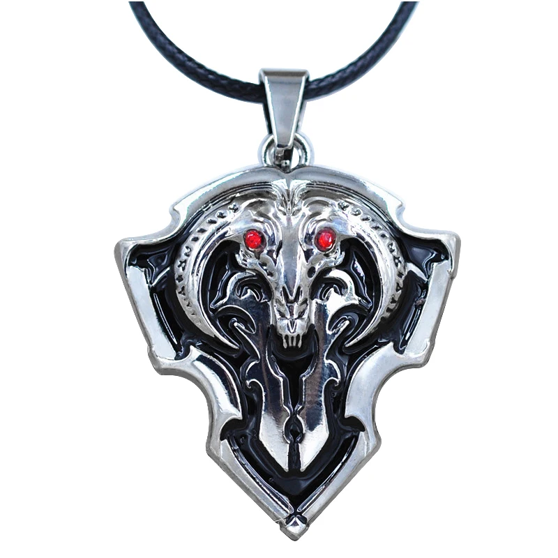 

Wholesale Dota 2 Game Shield black necklace, Silver