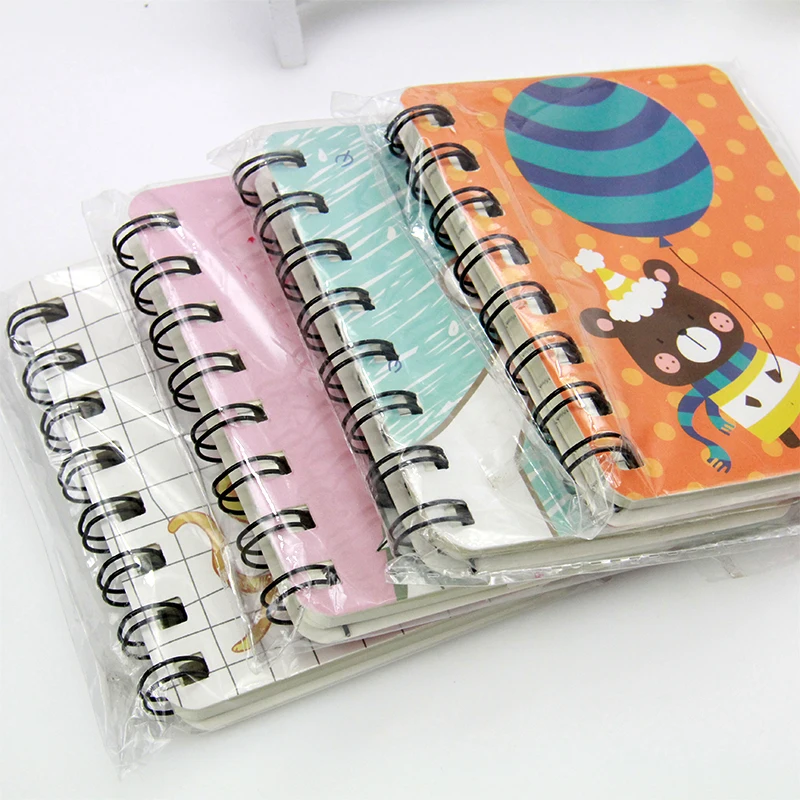 Cute Animal Pattern Recycled Paper Custom Mini Pocket Spiral Notebook ...