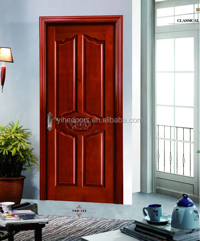 China Factory Hdf Wood Door Solid Wood Door With Caving Painting For Exterior Buy Plain Solid Wood Doors Used Wood Exterior Doors Modern Solid Wood