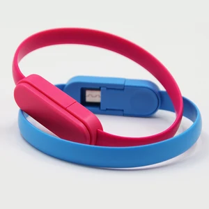 2019 Newest type C charger bracelet 2 in 1 usb data cable bracelet wristband for HTC for iphone cargador portatil brazalete