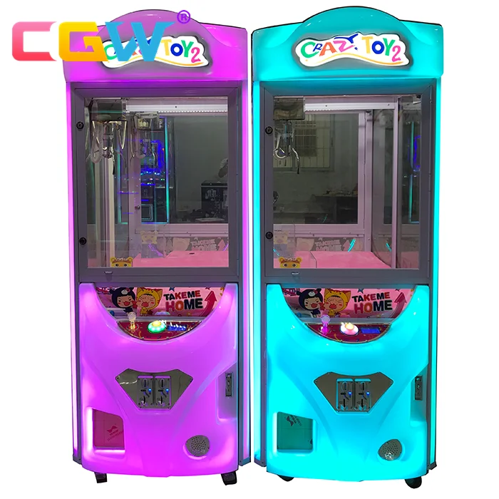 

CGW crane claw machine for sale price,crane claw machine kit,crane claw machine parts, Red,yellow,blue casing,led on sides