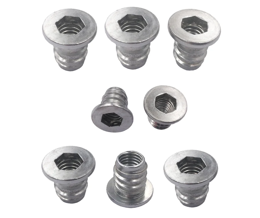 D Type M4 M6 M8 M10 Furniture Screw Furniture Double Thread Wood Insert