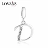 New design 925 sterling silver slide alphabet letter charms in stock