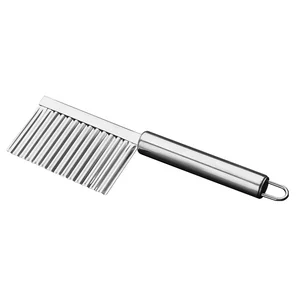 Image of New Stainless Steel Wave Crinkle Potato Cutter Knife cucumber slicer French Fry Cut Tool For Carrot Slicer