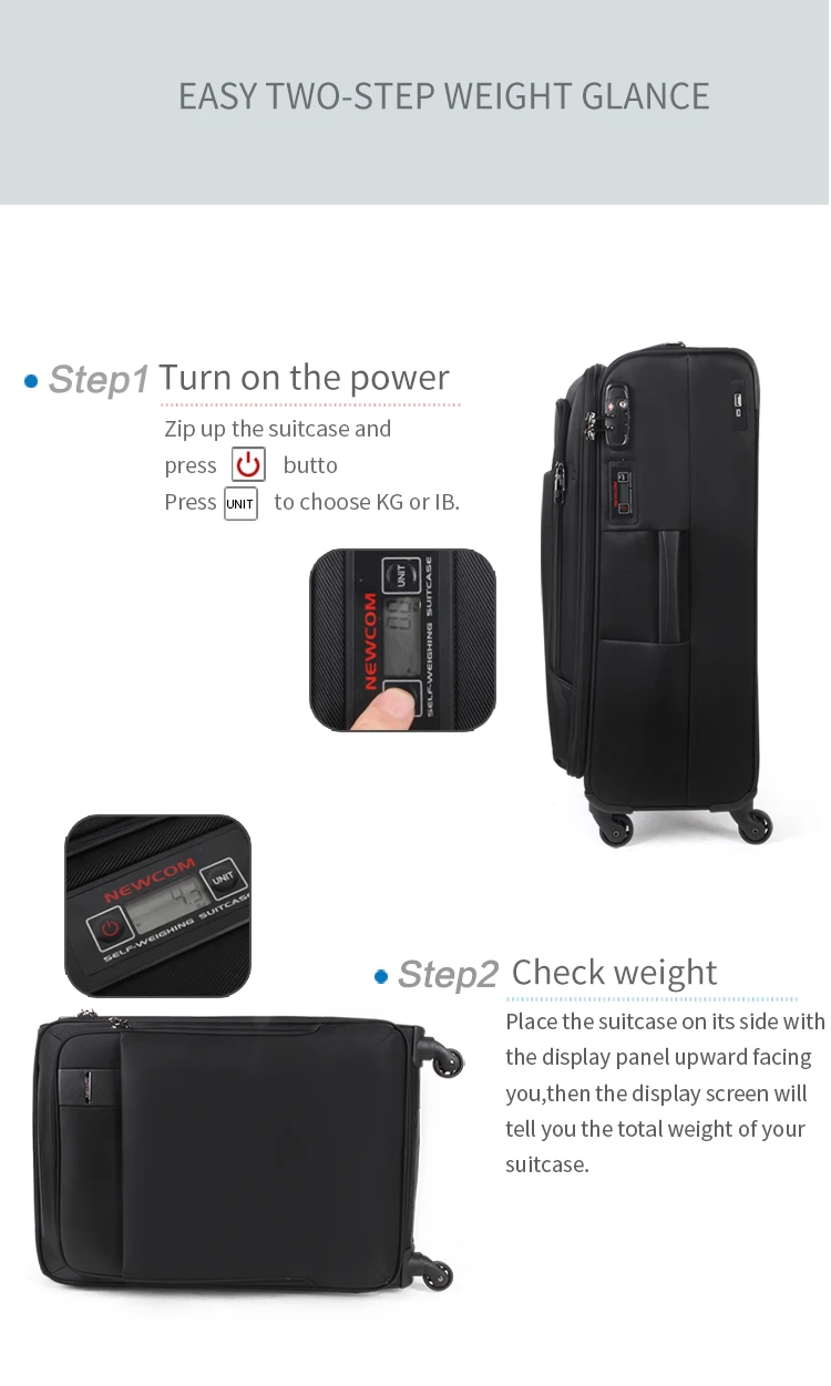 Tsa Lock Carry On Luggage Suitcase Smart Luggage Usb With Self