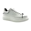 women luminous shoes casual flat walking white luxury leather sneakers