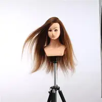 

Wholesale price beauty school teaching tools US hot sales human hair mannequin training head with shoulders