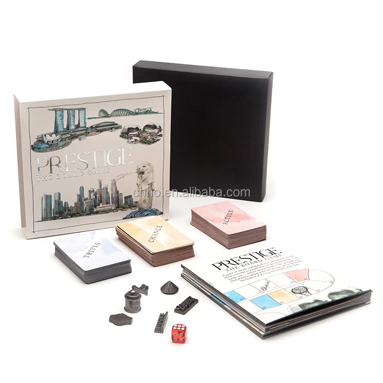 

custom card game board game in tin box, Full color