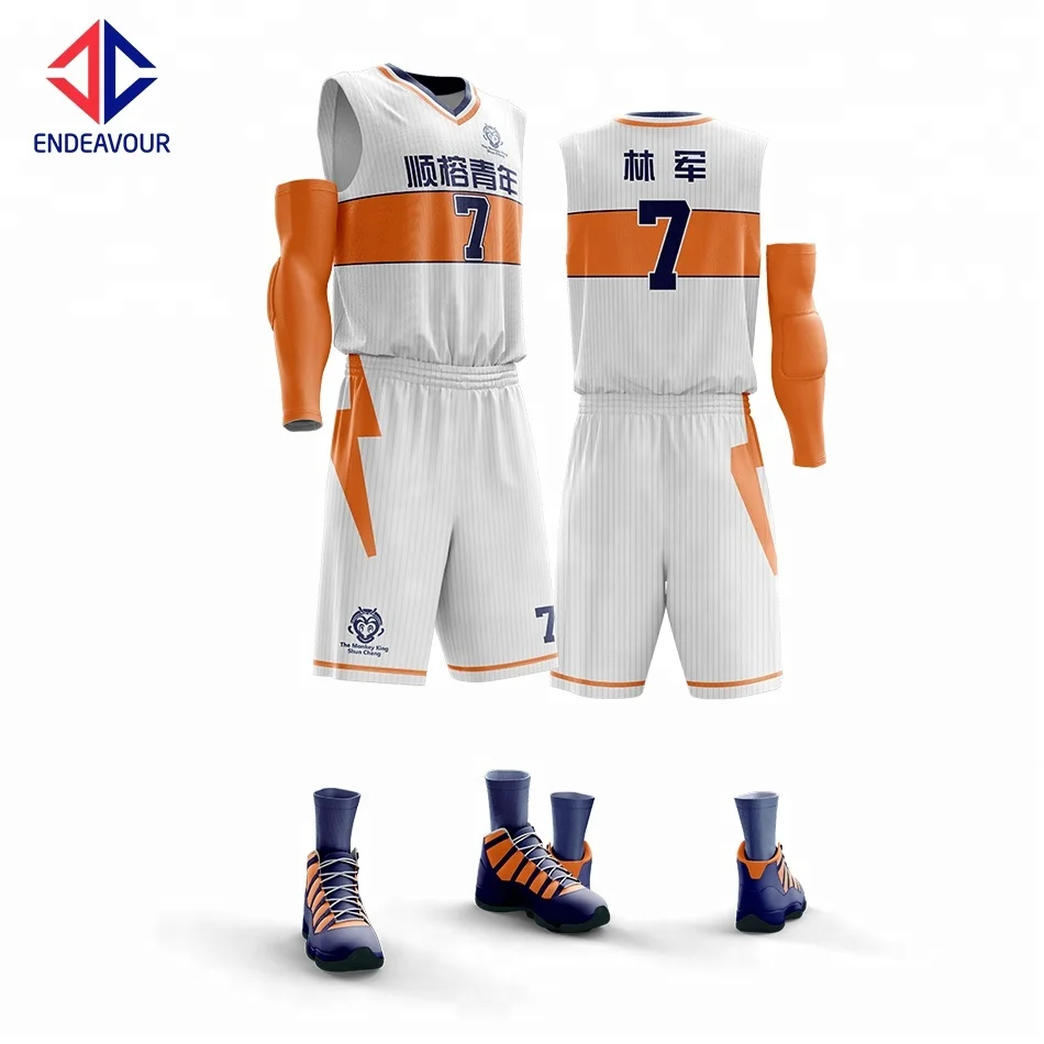 

2018 high quality fashion sublimation basketball uniform, Never fading