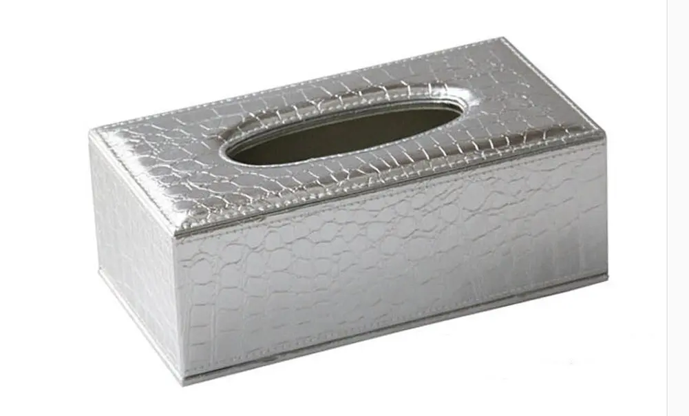 European Style Black Pu Feather Tissue Box Diamond Napkin Holder European Style Alligator Pattern Pu Feather Tissue Box Napkin Holder Lovely Rectangular Cover Car