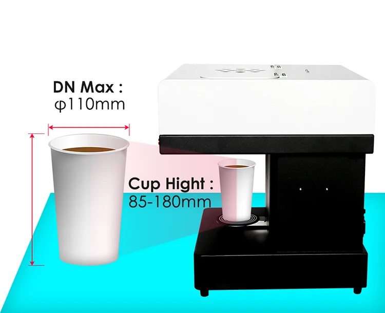 3D digital inkjet printing machine Art Coffee Printer Automatic Food Printer flatbed printer for Cookies Chocolate
