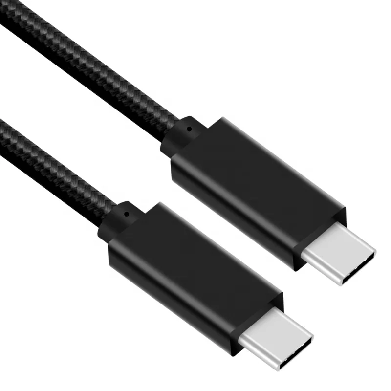 

10G USB 3.2 Gen2 Type C 100W Fast Charge 5A Power Delivery Tipo C Cable,4K@60Hz Video Output Compatible for CellPhone Devices, Black/silver