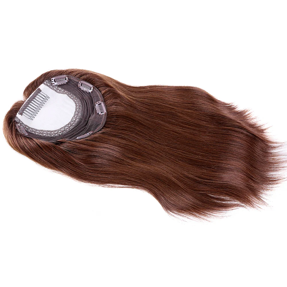 Human Hair Hair Toppers 8x8 Inch Weft Section Base Toppers Double Drawn ...