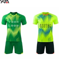 

2019 new latest design green soccer uniforms custom t shirt tracksuit for men kid printing wholesale running wear