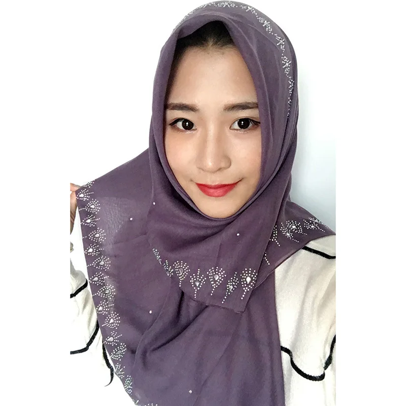 Voile Square Size Popular Cute Hijabs Muslim Hijab Girls Hijab - Buy ...