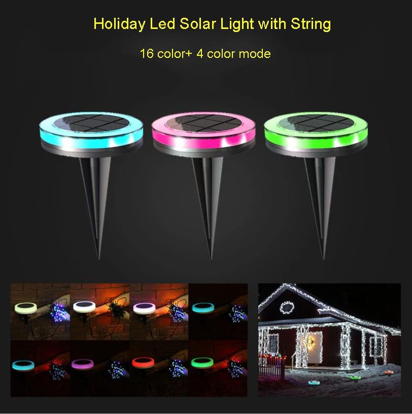 IP65 water proof outdoor garden patio landscape decoration led string solar lawn light led solar garden light