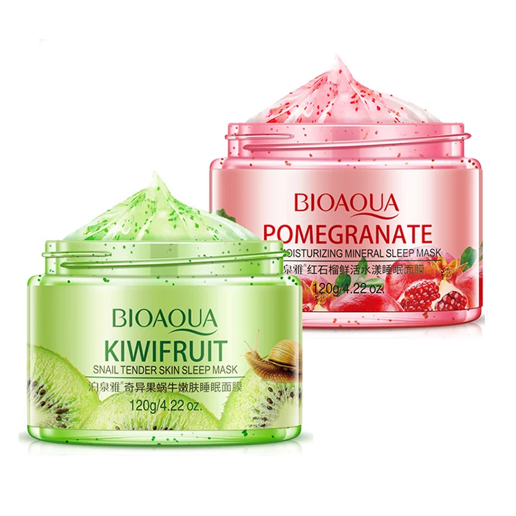 

OEM BIOAQUA natural Red pomegranate kiwi essence moisturizer nourishing fruit face sleep mask