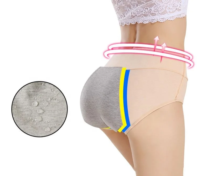 

Women Period Safety Warm Tummy Underwear Three Layer Physiological Warm underwear Panties Girls Menstrual Panties dropshipping