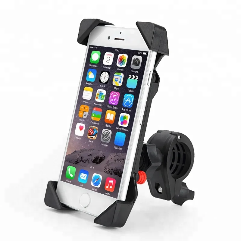 

Motorcycle bike universal mobile phone holder with USB Charging phone bracket, Black