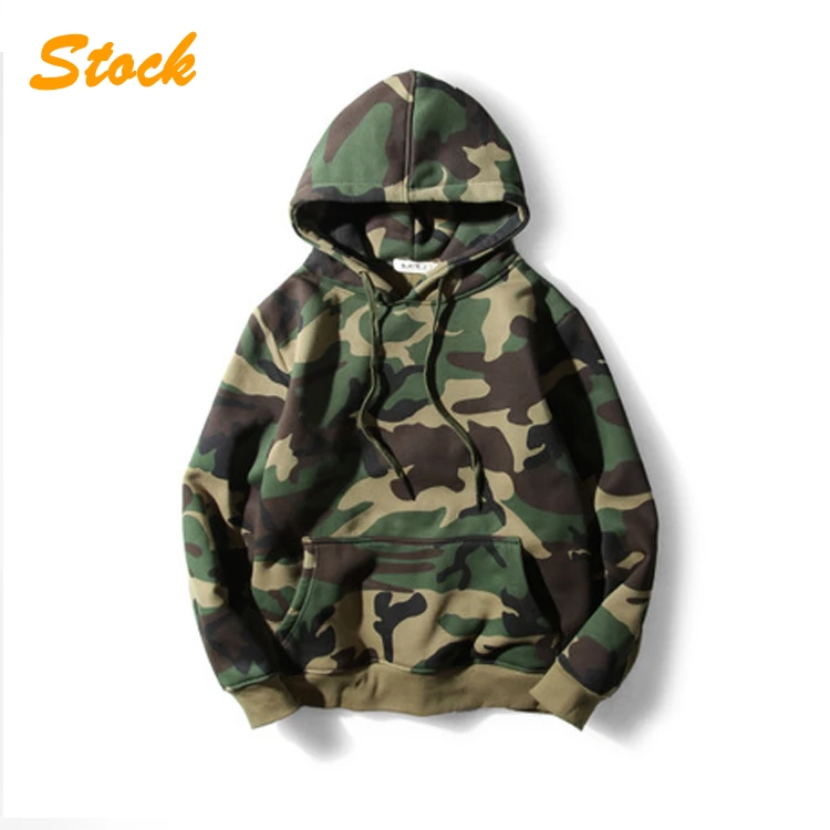 

Wholesale Streetwear Pullover Fleece Camo Hoodies Men