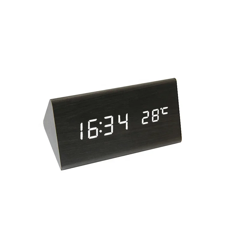 

Touch sensing USB Power wood table digital alarm clock,Hotel bedroom clock