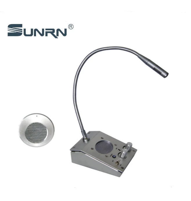 
Dual Way Bank Office Store Bus Station Hospital Security Window Counter Intercom Interphone External Speaker 